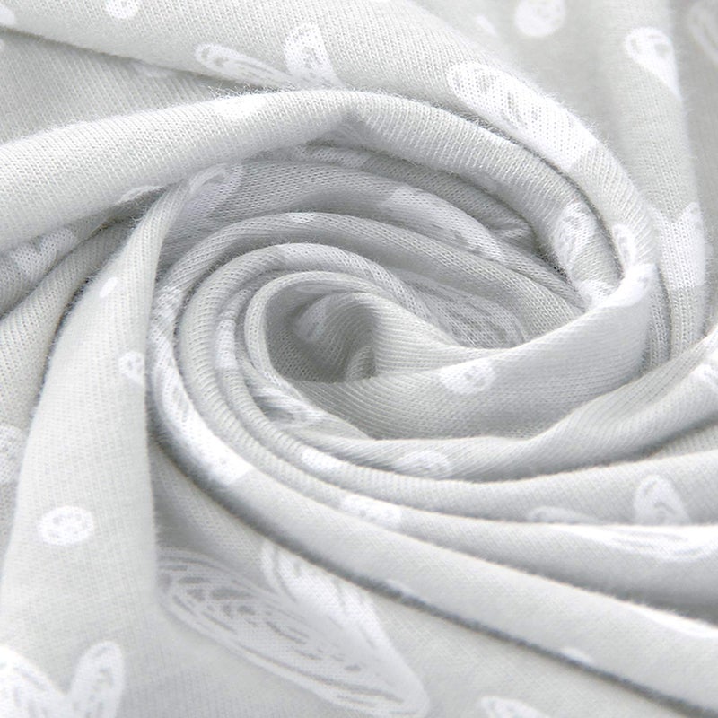 Biloban Nursing Pillow Cover 2 Pack Compatible with Boppy Pillow, 100% Jersey Cotton with Large Zipper Super Soft & Breathable & Skin Friendly for Moms/Kids, Grey & White - Image 3